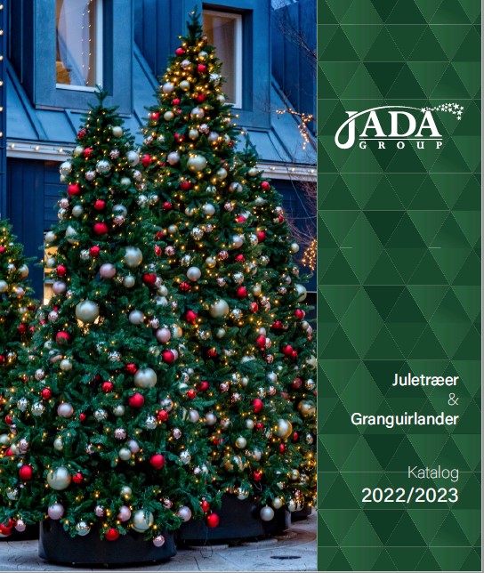Katalog med kunstige juletræer og granguirlander